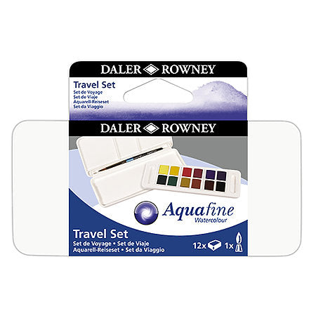 Aquafine Half Pan Travel Watercolor Set | Daler Rowney