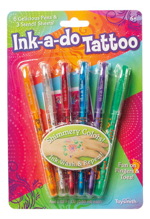 Ink-a-Do Tattoo Gel Pens, Set of 6