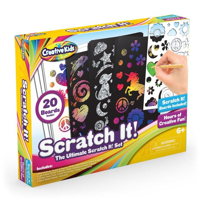 Scratch Art Kit Magic Scratch Off Notes & [2] Stylus Tools for