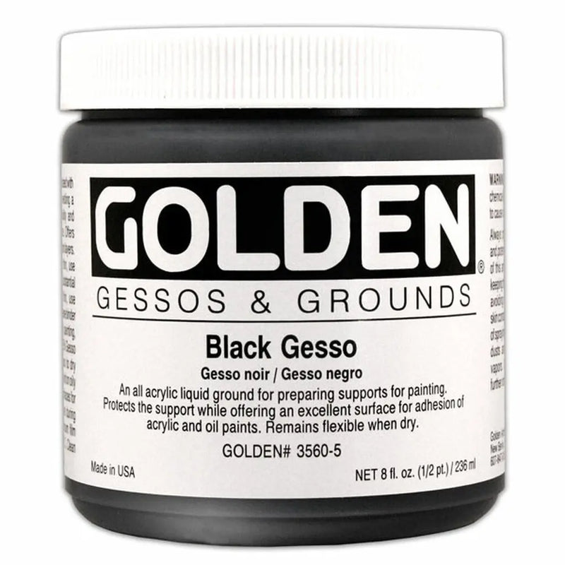Golden Gesso Black 8oz - Art Department LLC