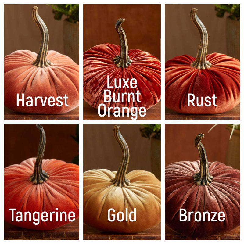 Your Heart's Content - Handmade Small Velvet Pumpkins Harvest - Art Department LLC