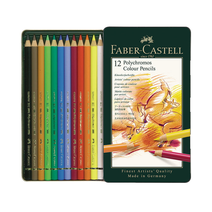 Faber-Castell 12 Polychromos Colored Pencils | Faber Castell