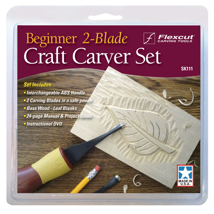 Beginner 2-Blade Craft Carver Set, 7 Pieces| Flexcut