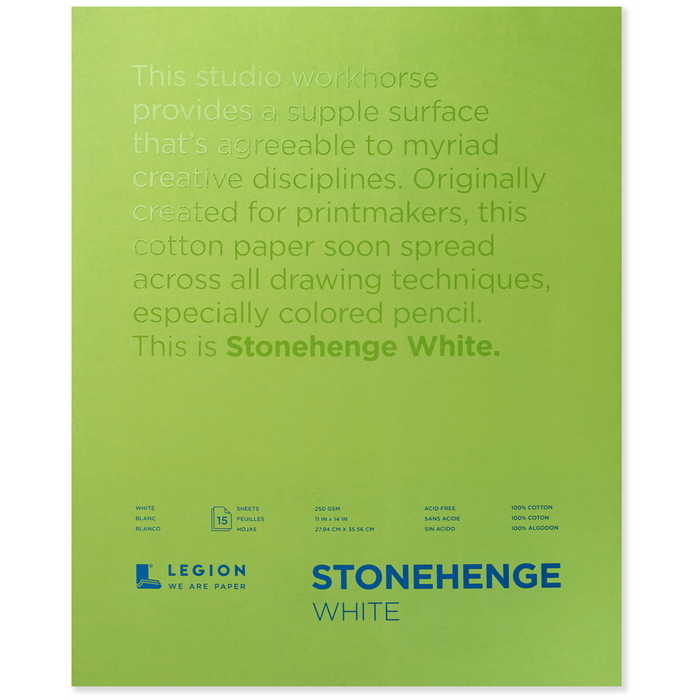 Stonehenge White Paper Pad | Art Department LLC