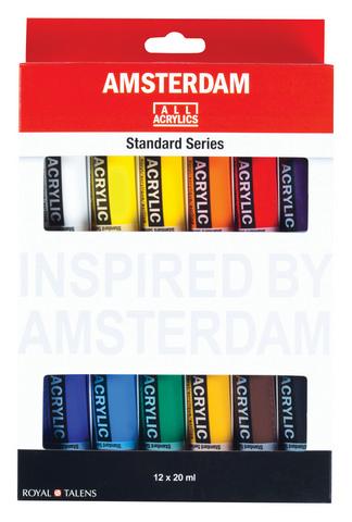 Standard Series acrylic paint primary set, 5 x 120 ml + 3 dosing nozzles