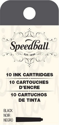 FOUNTAIN PEN INK CARTRIDGE 10PC SET BLACK - Art Department LLC