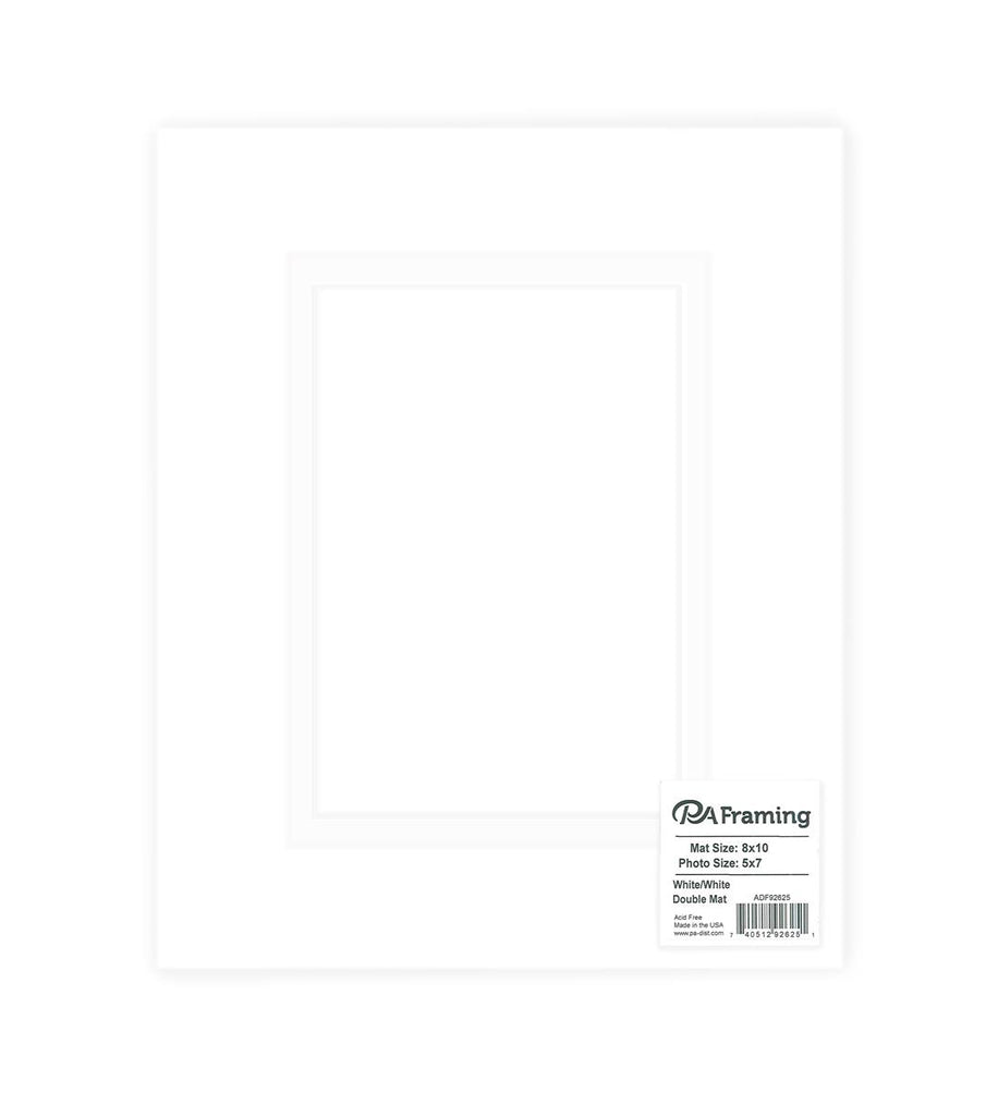 5x7 Mat for 8x10 Frame - Precut Mat Board Acid-Free White 5x7