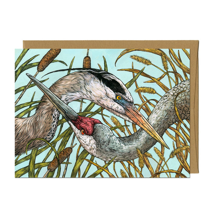 Heron & Crane Greeting Card