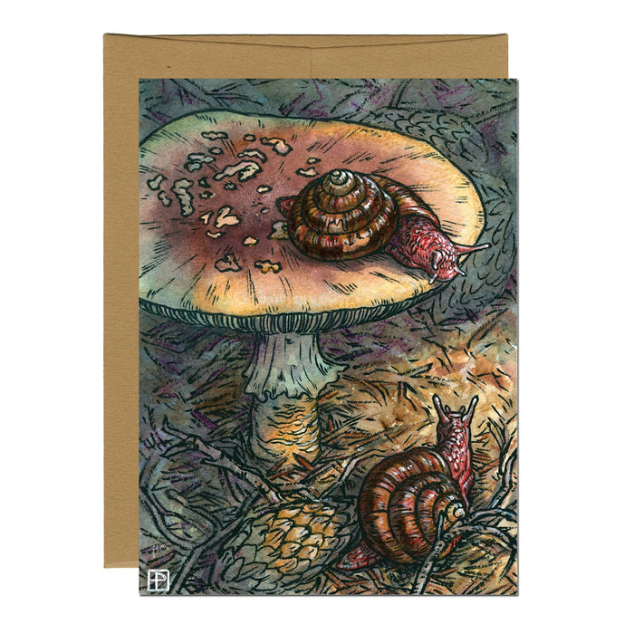 Emily Poole Illustration - Snails in Love Greeting Card