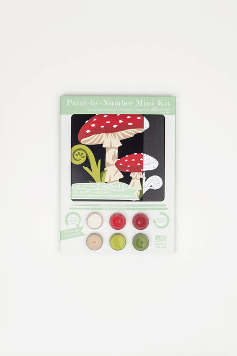 Elle Crée Mini Paint-by-Number Kit, mushroom