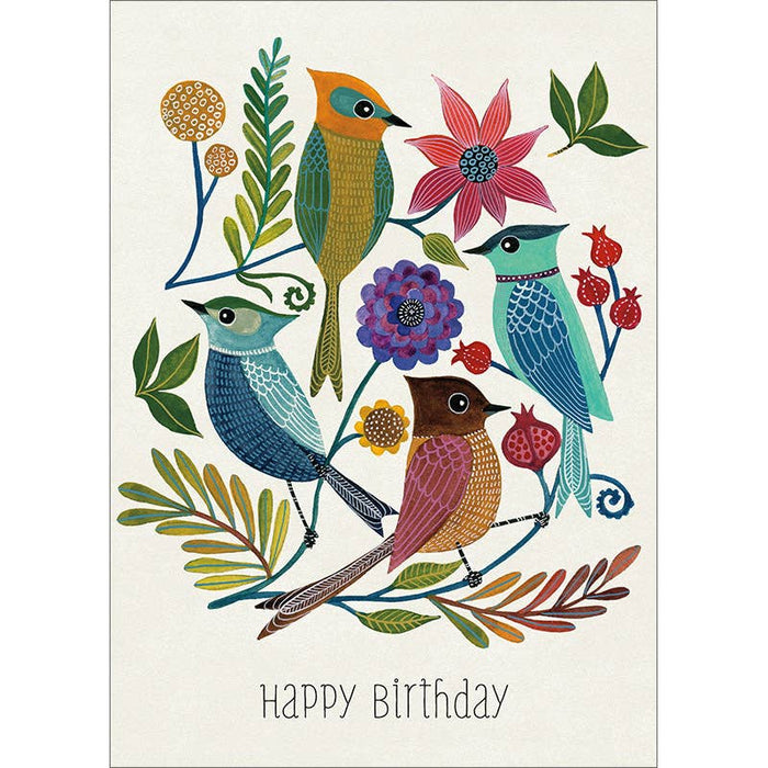 Amber Lotus Publishing - Birthday Birds Greeting Card