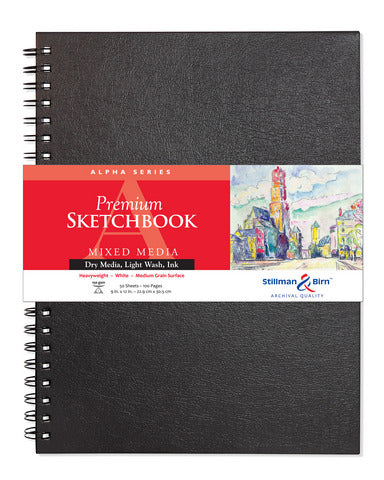 Pentalic 60 lb Utility Soft Cover Sketchbook - 8.5 x 5.5 Inch