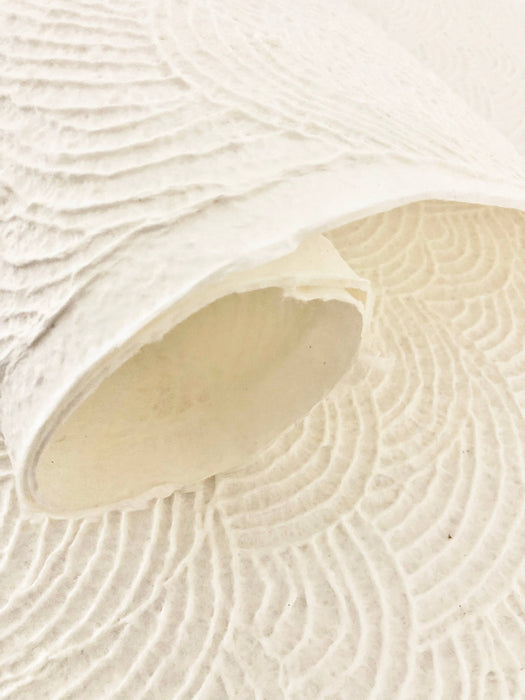 White Decorative Hills Mulberry Paper, Handmade Paper