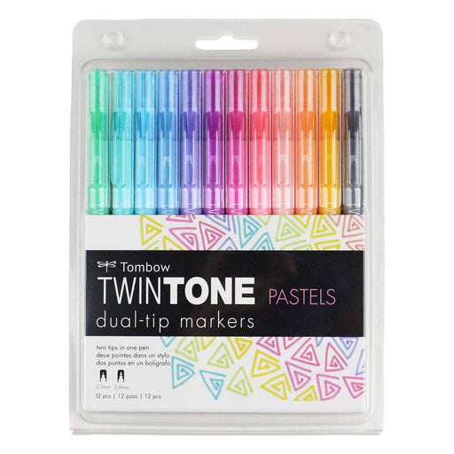 TwinTone Marker Set: Pastel - 12-Pack | Tombow