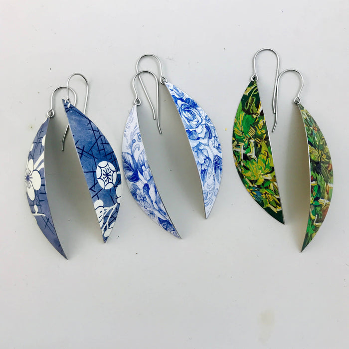 Leaf Shape Tin Earrings