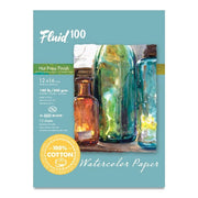 Fluid 100 Hot Press Watercolor Paper Easy - Block 15 Sheets - Art Department LLC