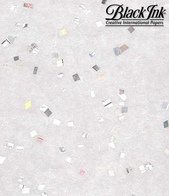 Black Ink Handmade Decorative Paper 12x12 sheets - Art Department LLC
