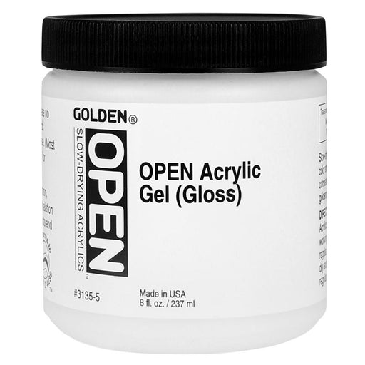 Golden Open Acrylic Gel - Gloss, 8 oz jar | Golden