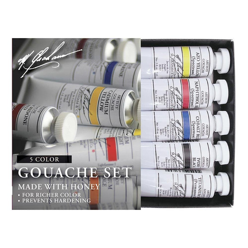 M. Graham Tube Gouache Primary 5 Color Set - Art Department LLC