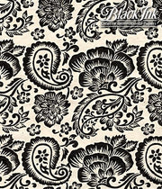 Black Ink Handmade Screenprinted Decorative Paper - Art Department LLC