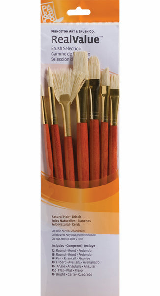 Real Value Brush Set 9154 7-Piece LH Natural Bristle | Princeton's