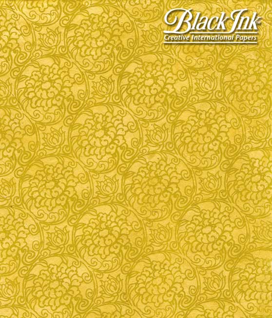Black Ink Handmade Screenprinted Decorative Paper - Art Department LLC