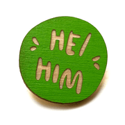 Laser - Engraved Pronoun Pins - Art Department LLC
