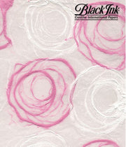 Black Ink Handmade Decorative Paper 12x12 sheets - Art Department LLC