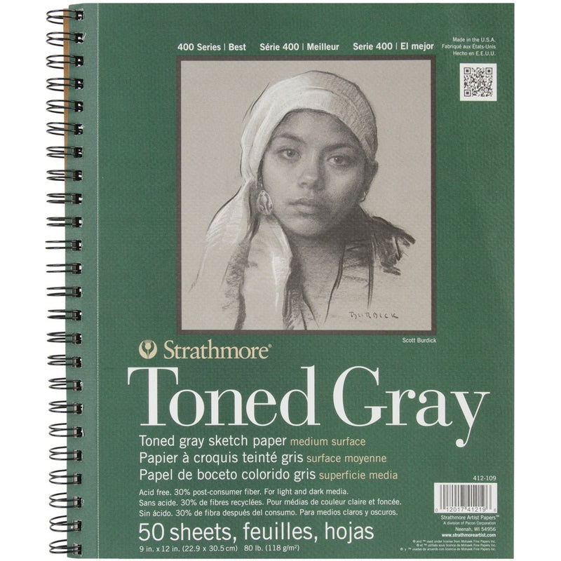 Strathmore 400 Series Toned Gray Sketch Paper Pads - Art Department LLC
