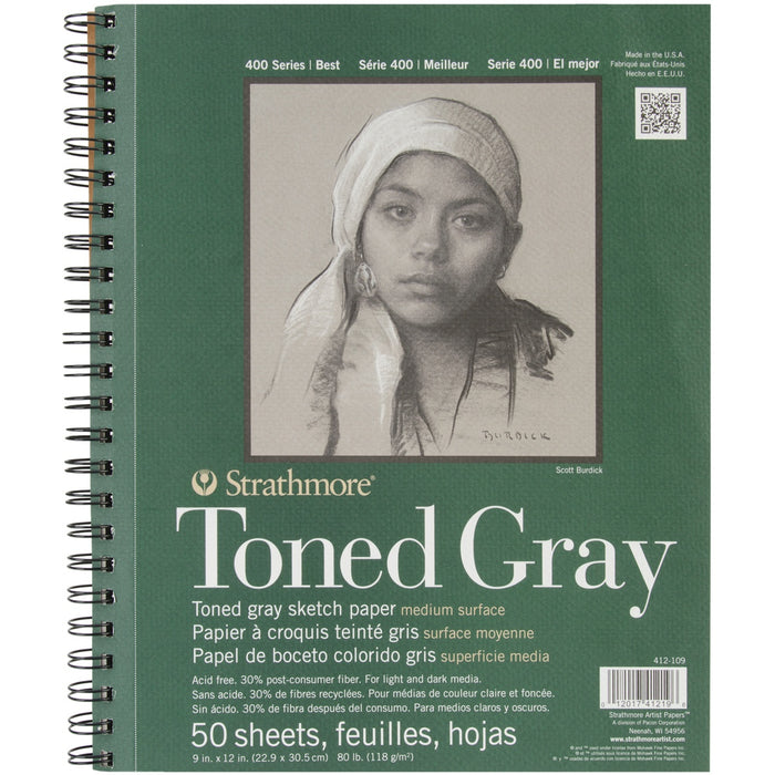 Strathmore 400 Series Toned Gray Sketch Paper Pads | Strathmore