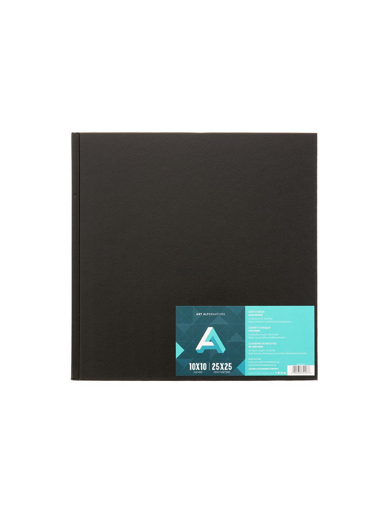 Art Alternatives Hardbound Sketchbook, Black - Art Department LLC