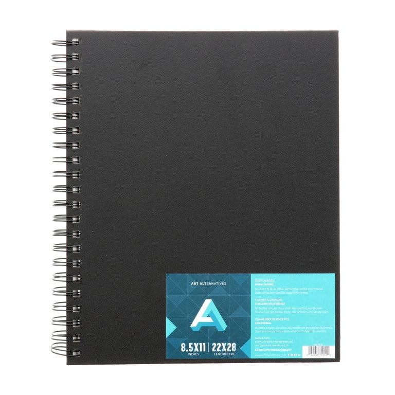 Art Alternatives Hardbound Sketchbook, Black - Art Department LLC
