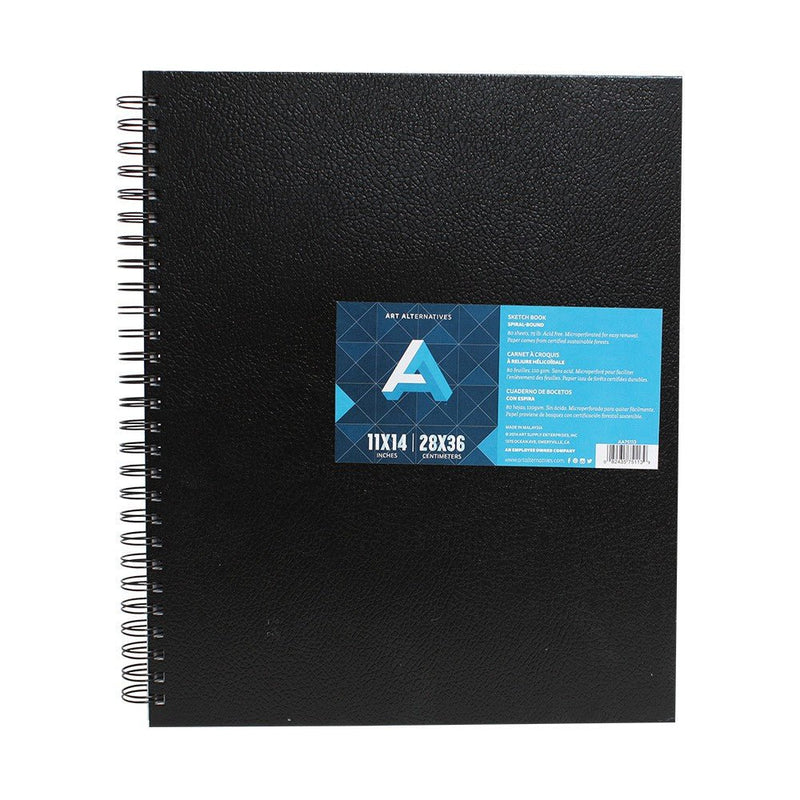 Art Alternatives Hardbound Sketchbook, Black - Art Department LLC