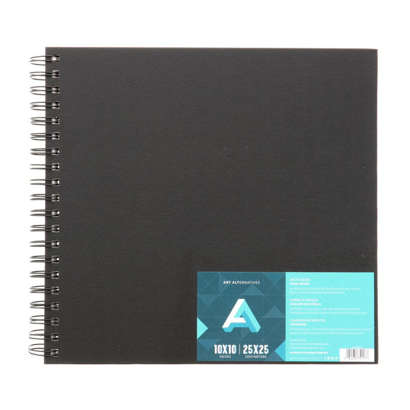 Art Alternatives Hardbound Sketchbook, Black - Art Department LLC