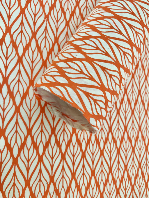 Orange Leaf Pattern Decorative Paper