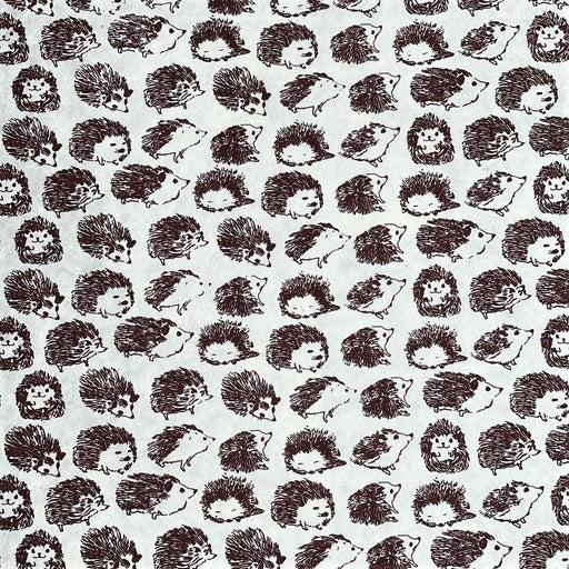 Hedgehogs, Brown on Cream Decorative Paper