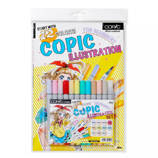 Copic Ciao Marker 12-Piece Illustration Bundle Set | Copic