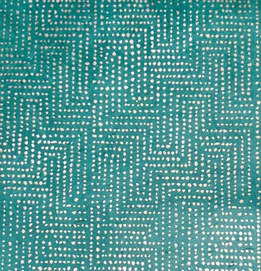 Maze Dots, Metallic on Green Decorative Paper