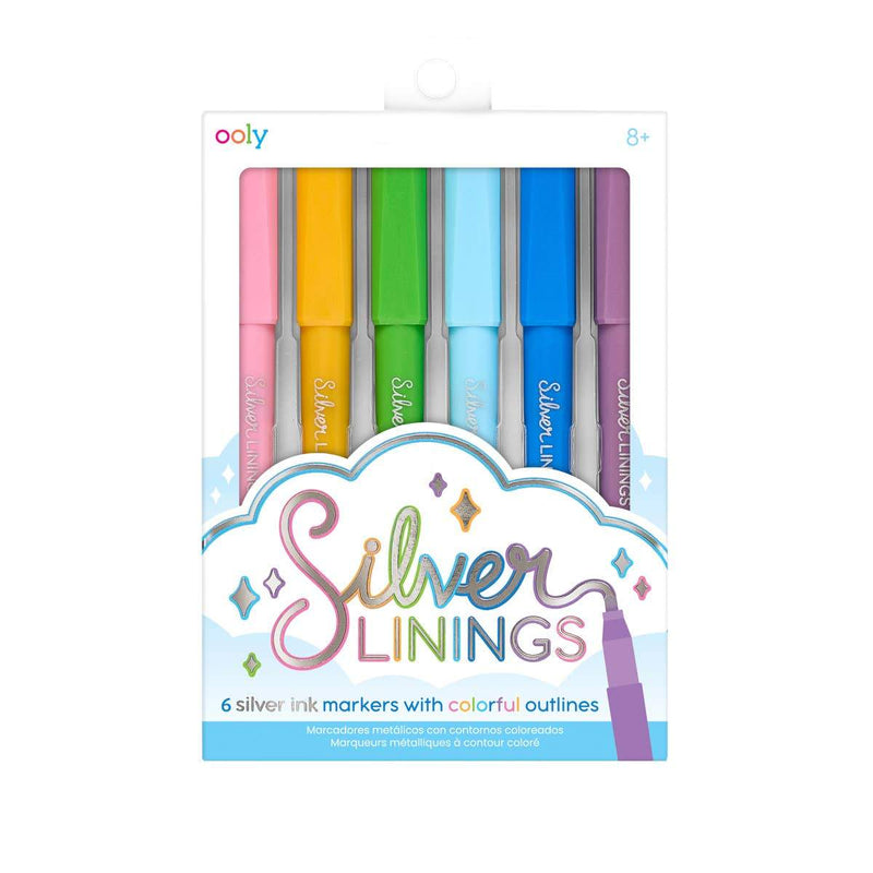 Silver Linings Outline Markers - Set of 6 - Art Department LLC