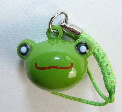Painted Brass Bell Zipper Pulls, Frog head