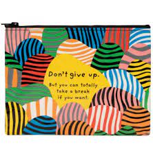 Blue Q Zipper Pouch - Art Department LLC