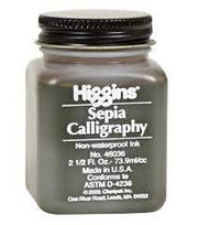 Higgins Sepia Calligraphy Ink - 2.5 oz - Art Department LLC