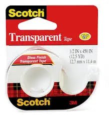 Transparent Scotch Tape 1/2in x 450in - Art Department LLC