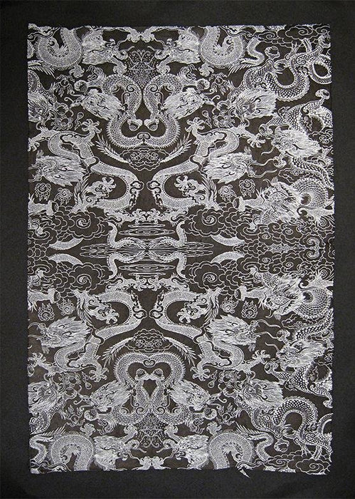 Black Ink Handmade Screen Printed Decorative Paper | Black Ink