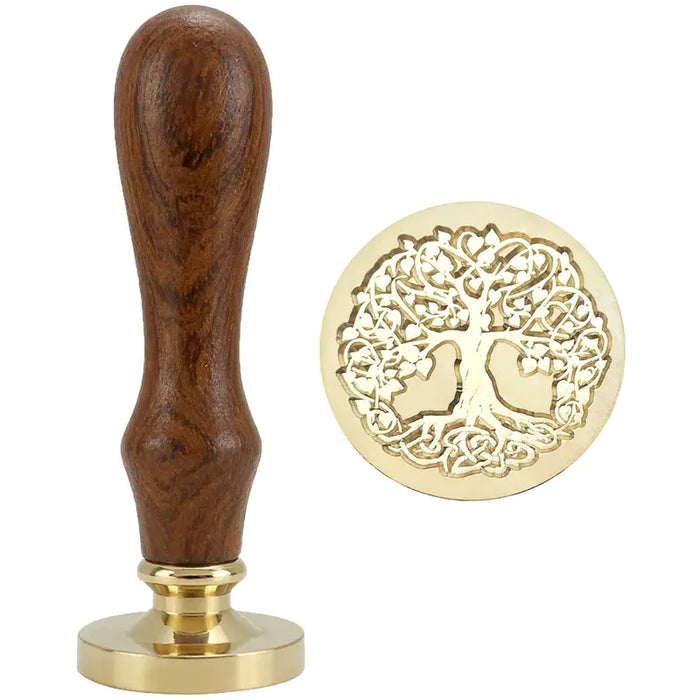 Brass Design Wax Seals with Wooden Handles
