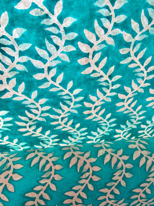 Batik Handpainted Decorative Paper, Turquoise