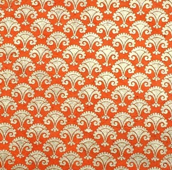 Orange with Gold Print - Art Department LLC