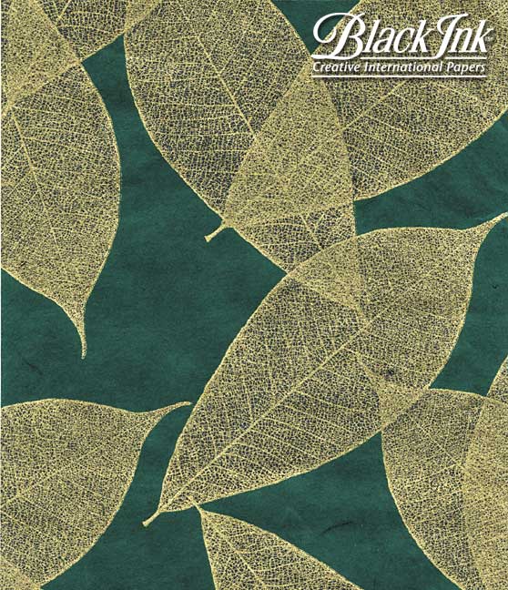 Black Ink Handmade Screenprinted Decorative Paper - Art Department LLC