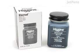Higgins Eternal Waterproof Eternal Black Ink - 2 oz. Bottle | Higgins