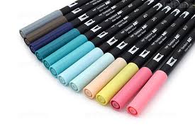  Abhay double-Side Marker Pens Black Felt Tip Pens - 10 Set,  Black Dual Tip Brush Pens Art Markers Set, Brush & Fine Tip Black Marker  for Art Drawing : Arts
